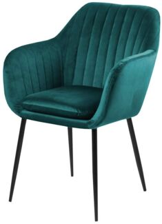 Selsey Polsterstuhl, Flaschengrün/Schwarz, 57 x 83 x 61 5903025227856