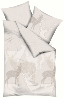 Kaeppel Bettwäsche Hirsche, Feinbiber, 2 teilig, mit Hirschen