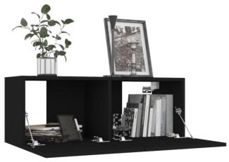 vidaXL 4-tlg. TV-Schrank-Set Schwarz Spanplatte [3078749]