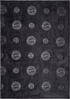 Wohndecke FC Bayern München I Kuscheldecke I Grau, FC Bayern München