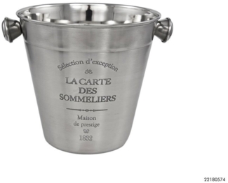 HIT Trading Eiseimer EISEIMER 14cm Edelstahl Eisbehälter Sektkühler Eiswürfel 74, Eiswürfelbehälter