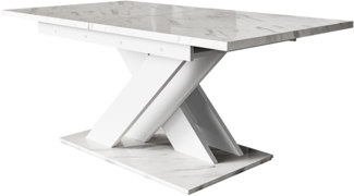 Tisch Hubara (Farbe: Marmor Bianco / Weiß)