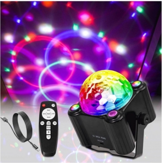Jibenhome LED Discolicht Discokugel-Partylichter,DJ-Bühnenbeleuchtung, USB-betriebene, mit Fernbedienung, für Tanzpartys, Hochzeit, Weihnachten, New Year