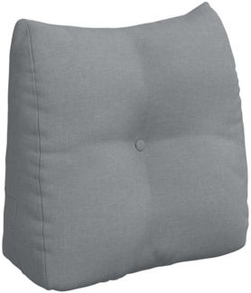 vidaXL Rücken Kissen Hellgrau 45 x 24 x 50 cm Stoff 42014354