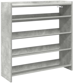 vidaXL Schuhregal Betongrau 80x25x81 cm Holzwerkstoff 859908