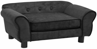vidaXL Hundesofa Dunkelgrau 72x45x30 cm Plüsch 171039