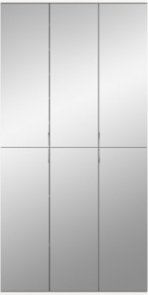 INOSIGN Garderoben-Set Trondheim, 91 cm, best. aus 2 Schränken, 6 Spiegeltüren, 15 Fächer, (Set, 2-St), inkl. ausziehbarer Kleiderstange, Garderobenschrank, Kleiderschrank