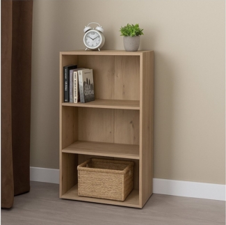 HTI-Living Mehrzweckregal Standregal Nina mit 3 Fächern Artisaneiche, Stück 1-tlg, Mehrzweckregal