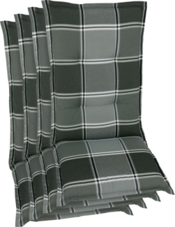 GO-DE Hochlehnerauflage, (Set, 4 Auflagen), grau