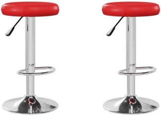 vidaXL Barhocker 2 Stk. Rot Kunstleder 333099