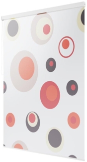 Halb-Kassetten Duschrollo Duschvorhang 140x240 cm Modell Colorful rot grau orange