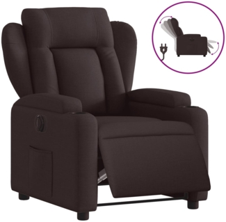 vidaXL Relaxsessel Elektrisch Dunkelbraun Stoff 3204463