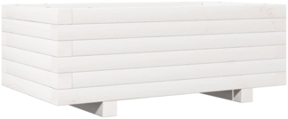 vidaXL Pflanzkübel Weiß 70x40x26,5 cm Massivholz Kiefer 847329