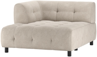 Modulsofa Louis Chaiselongue aus Flachgewebe Links, Creme