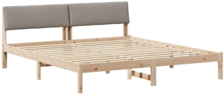 vidaXL Bettgestell Braun und Taupe 180 x 200 cm Massivholz Kiefer 3394336