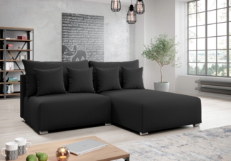 AX LIVING Ecksofa mit Schlaffunktion Ederra 208 cm breit – dunkelgrau R