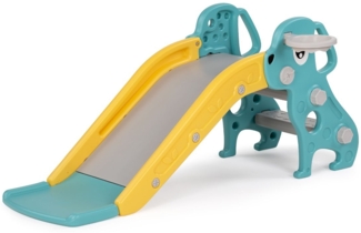 Chipolino Kinderrutsche Welpe 116 cm Rutschlänge Basketballkorb Ball ab 1 Jahr grün