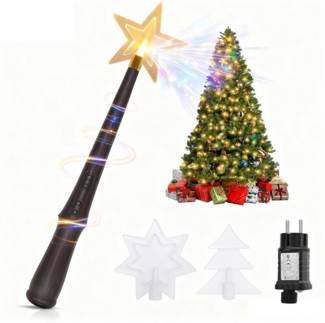 Salcar LED-Lichterkette Weihnachtsbaum Lichterkette 8 Girlanden mit Zauberstab Fernbedienung, 2m 280er LED Christbaumbeleuchtung für 150cm bis 240cm Tannenbaum