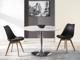 Vente-unique - Stuhl 6er-Set - Polypropylen & Buche - Schwarz - JODY