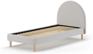 Polsterbett Karlotta 97x212x107 Einzelbett Holzwerkstoff Grau