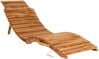 Sonnenliege, Teakholz, natur