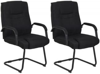 2er Set Stühle Attila Stoff schwarz/schwarz