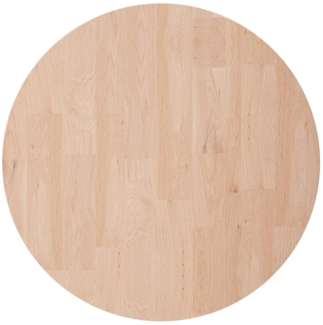 vidaXL Runde Tischplatte Ø30x4 cm Unbehandeltes Massivholz Eiche 342907