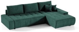 Beautysofa Ecksofa Draco L mit Schlaffunktion, in pflegeleichten Stoffen, Bettkasten