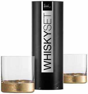 Eisch Whiskyglas 2er Set Gold Rush, Whiskybecher, Kristallglas, Gold, 400 ml, 74350018