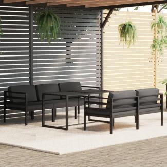 vidaXL 6-tlg. Garten-Lounge-Set mit Kissen Aluminium Anthrazit 3115922