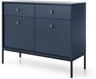AX LIVING Kommode mit Schubladen Domiti MKSZ104 104 cm Dunkelblau