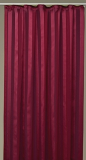 Dekoschal Gardine Vorhang Streifen halbtransparent Auswahl: Universalband 140x145 cm rot - bordeaux