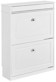 SoBuy Schuhschrank FSR78-L, Schuhkipper, Schuhregal, Schuhbank, mit Klappen mit 1/2/3/4 Klappen, Schuhschrank schmal, Schuhbank Schuhablage, Flur