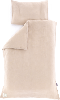 Bettwäsche Baumwollmusselin beige 100/135 + 40/60 cm