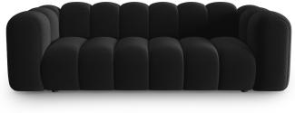 Micadoni Sofa Lupine 3-Sitzer Samtstoff Schwarz