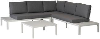 Lounge-Ecksofa - Set - La Vida - Aluminium Weiß