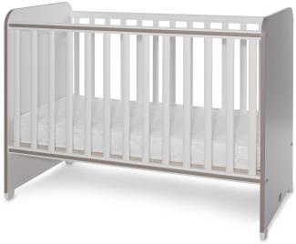 Lorelli Babybett Sweet Dream 124 x 68 x 95 cm Unterbettrahmen mit zwei Ebenen weiß braun