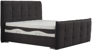 Bett Lavello / Las Palmas , Stoff , Anthrazit , 196 x 135 x 233 cm