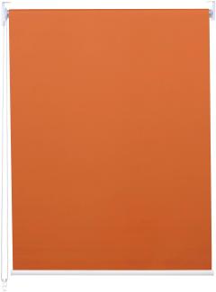 Rollo HWC-D52, Fensterrollo Seitenzugrollo Jalousie, 60x230 cm Sonnenschutz Verdunkelung blickdicht ~ orange