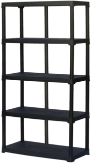 Dmora Aurelian Outdoor-Garderobe, Outdoor-Regal, Mehrzweck-Balkongarderobe, Outdoor-Schrank, 100 % Made in Italy, Anthrazit, 100 x 40 x 176 cm