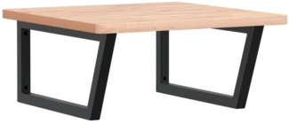 vidaXL Waschbeckenregal Wandmontage Stahl und Massivholz Buche 3302503