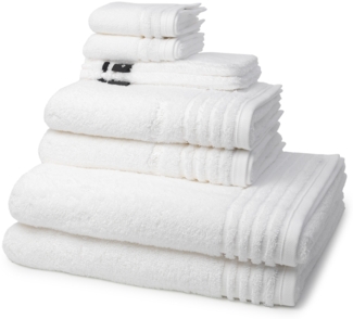 Vossen Vienna Style Supersoft 8 tlg. Frottier-Set - 2 X Handtuch (50 X 100cm), 2 X Duschtuch (67 X 140cm), 2 X Gästetuch (30 X 50cm), 2 X Waschhandschuh (16 X 22cm) - 620 g/m2 - Weiß
