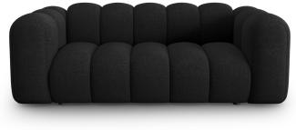 Micadoni Sofa Lupine 2-Sitzer Chenille Schwarz