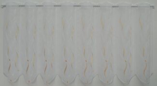 Stickereien Plauen Scheibengardine Pescara, Stangendurchzug (1 St), halbtransparent, Voile