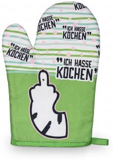HAC24 Topflappen Ofenhandschuhe Topflappen Topfhandschuhe Kochhandschuhe Schutzlappen, (Set, 4-tlg), Miesekatze