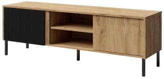 Beautysofa TV-Schrank Großer geräumiger eleganter moderner rtv-Kabinett mit Lamellen MIA 06 (Möbel aus MDF-Platten) B:150/H:50/T:41