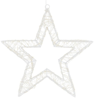 ECD Germany LED Stern Weihnachtsdeko Drahtstern Weihnachtsstern Dekostern für Weihnachten, Aufhängen Leuchtstern 1440 LEDs inkl. Timer für Innen & Außen Warmweiß