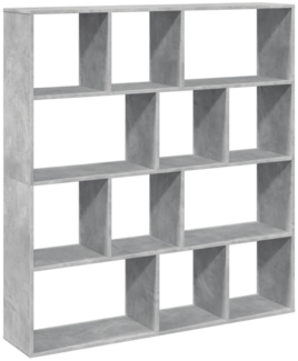vidaXL Bücherregal Betongrau 132x29x141,5 cm Holzwerkstoff 3310310