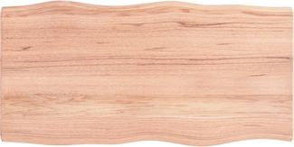 vidaXL Tischplatte 100x50x(2-4) cm Massivholz Behandelt Baumkante 363951