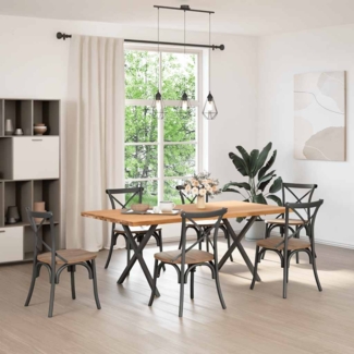 vidaXL Esstisch Hellbraun 200x100x74 cm Massivholz Eiche Rechteckig 3304513